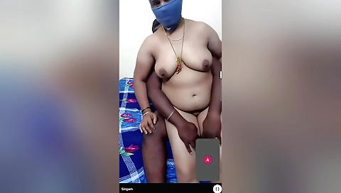 Indian chubby slut filmed in the kitchen during the night