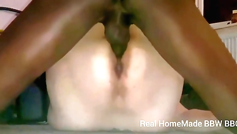 I am bouncing in my pink wet tight pussy with a hard and deep pounding
