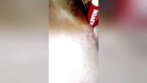 Indian girl with small boobs masturbates with her oil