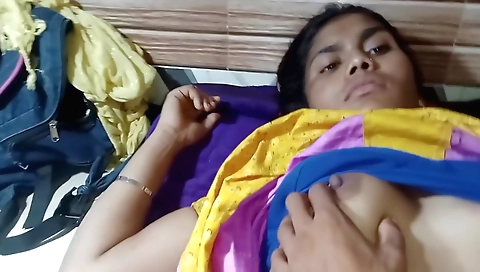 Indian husband and wife showing how to do it together