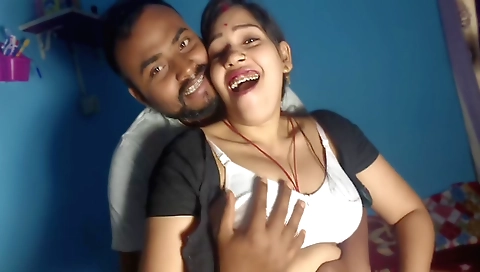 Indian wife sucks and fingers her husband with pleasure
