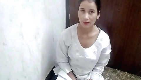Indian solo female in white dress and she is naked