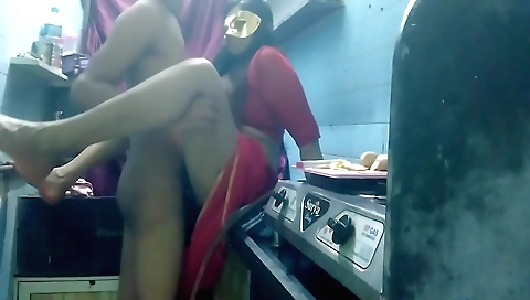 Indian brunette shows her small tits in a webcam video