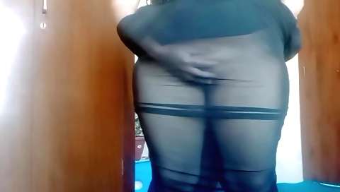 Chubby redhead is getting banged by herself in solo scene