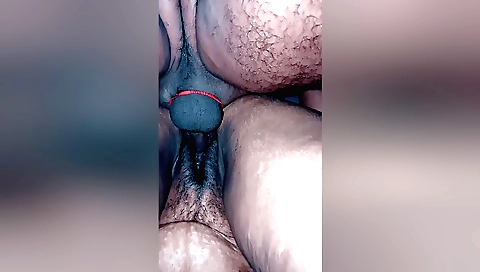 Indian hairy mom in a sexy pink outfit in her bathroom