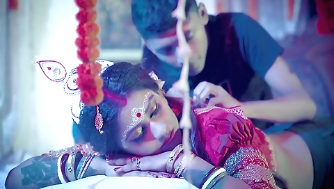 Beautiful brunette desi star gives a great blowjob