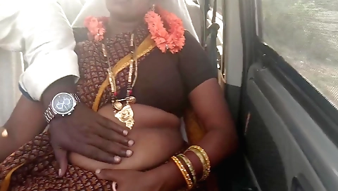 Indian stepmom has sex with her boyfriend in the car