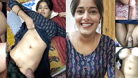 Indian amateur teen girl has fun with her boyfriend
