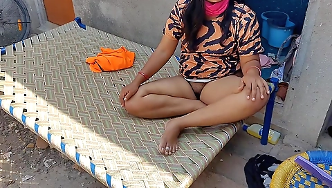Indian brunette chick plays with the dildo and gets fucked