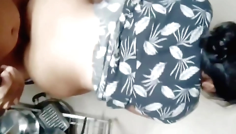 Amature brunette 18+ in the kitchen sex in the kitchen