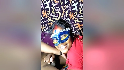 Sexy indian girl enjoys her lover's big black dick