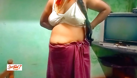 Chubby teacher changes her dress and show off her tits