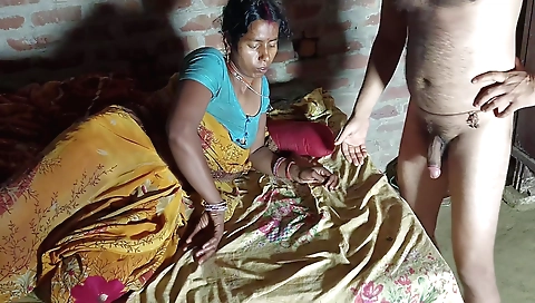 Indian girlfriend is sucking on her boyfriend's dick