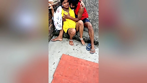 Indian tattooed chick gets fucked in jungle outdoors