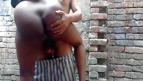 Indian brunette in a dress with a big boob is riding a big dick