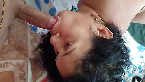 Indian brunette milf gets her pussy licked and deepthroated