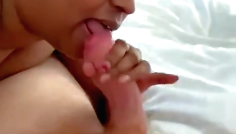 Hot amateur brunette with a sexy ass blows and rides