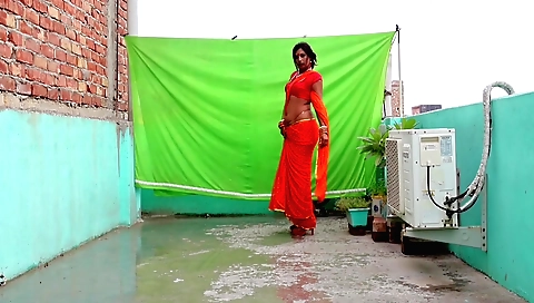 Indian hottie in a hot shower and takes a hot shower
