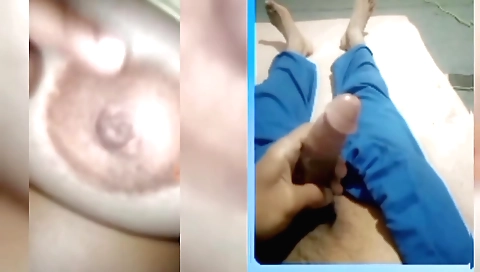 Amateur handjob porn video with a hot brunette sex