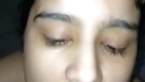 Indian brunette gets cum in mouth and face after a blowjob