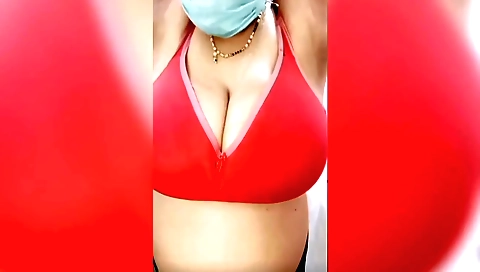Indian hottie shows her big tits in front of her stepbrother