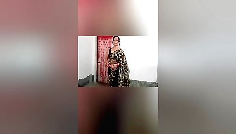 Indian solo video with an amateur fuckstick on her body