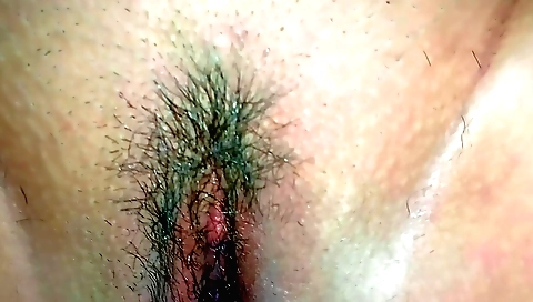 Indian girl with hairy pussy and a shaved pussy is doing