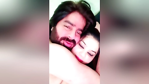 Hot brunette enjoys a passionate fucking in front of the camera