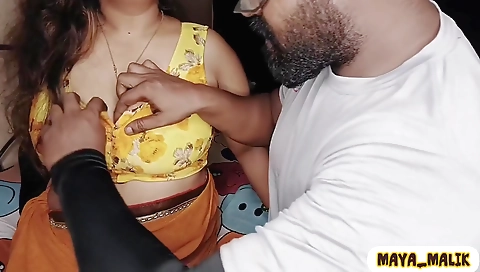 Indian brunette girl went home and got to know her stepmom