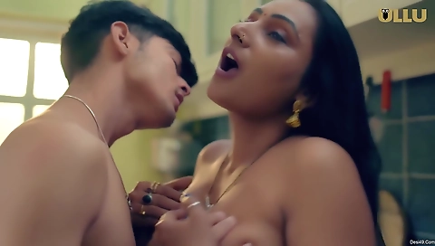 Horny and sexy brunette milf in the middle of the action