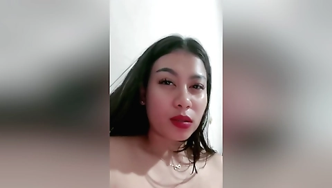 Indian brunette olyviasa fucks her own body and tits