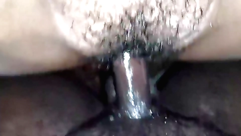 Hairy babe with hairy bush in amateur fetish video