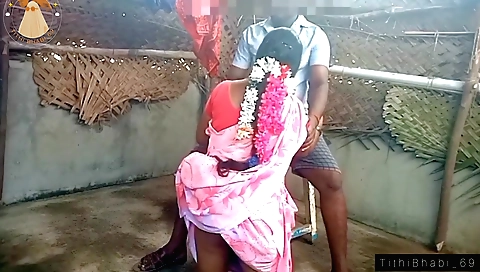 Indian brunette party goes down in the house after sex
