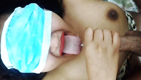 Hot brunette with round boobs gets fucked 2000 rupees