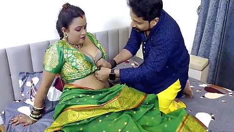 Indian milf with huge boobs invites boyfriend to party
