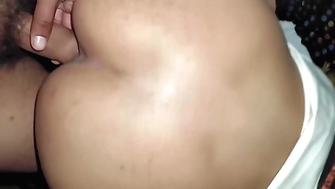 Indian brunette fucked and got penetrated in the middle of the bed