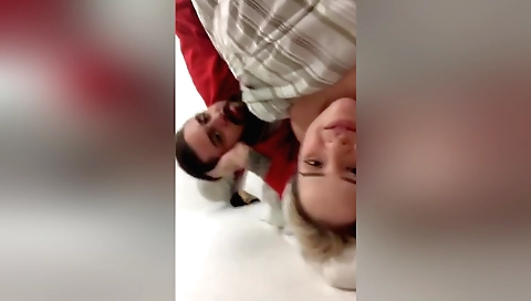 Chubby blonde gets fucked on webcam in amateur video