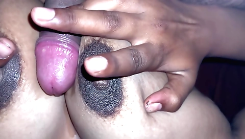 Indian brunette girl with big boobs is playing with her pussy