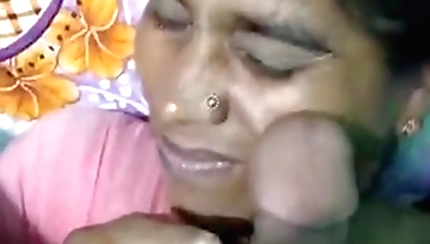 Sexy indian brunette takes big cumshot on her face