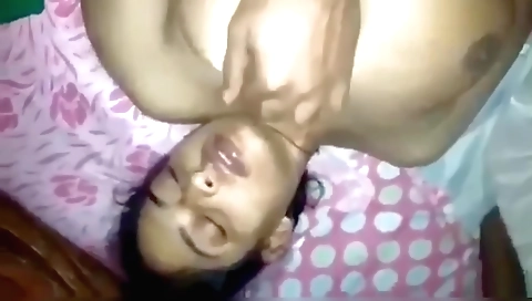 Brunette amateur sucking a cock in front of camera