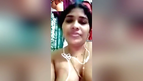 Bhabi is in her outfit and she is wearing sexy lingerie on a solo vid