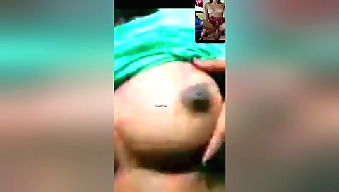 Busty chick fucks her pussy with a dildo on the webcam