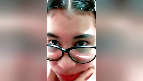 Busty amateur wife masturbating in front of a camera