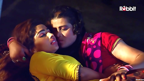 Lesbian video with a hot brunette and her brunette friend