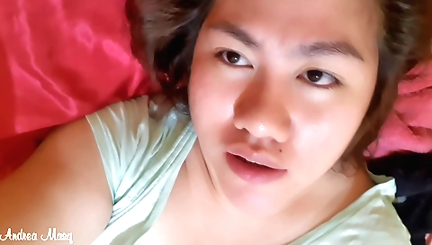 Hairy milf sucks her hairy pussy and gets a creampie