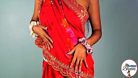 Indian solo video in a black dress and black bikini